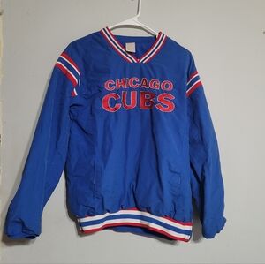 Vintage Chicago Cubs Windbreaker Jacket Youth 18 20‎ XL Blue Red Coat 80s 90s
